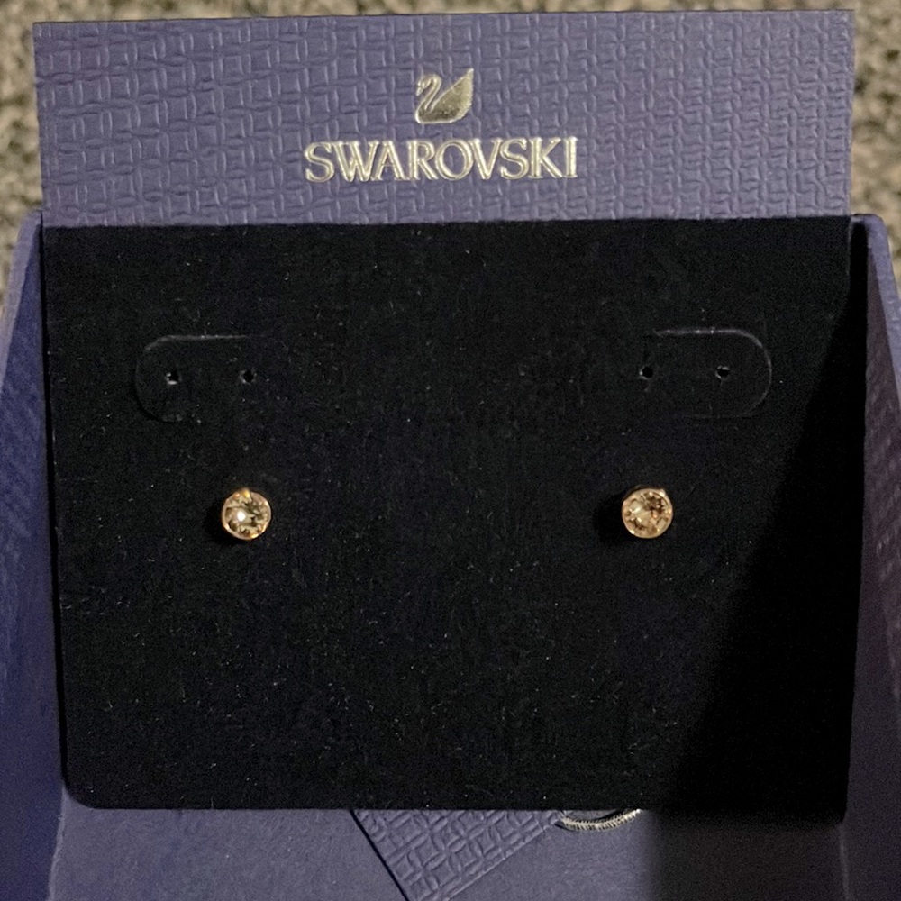 Brand New Swarovski Rose Gold Stud Earrings